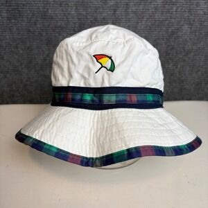 Arnold Palmer Invitational Ahead Bucket Hat White Plaid Trim Golf Mens L/XL